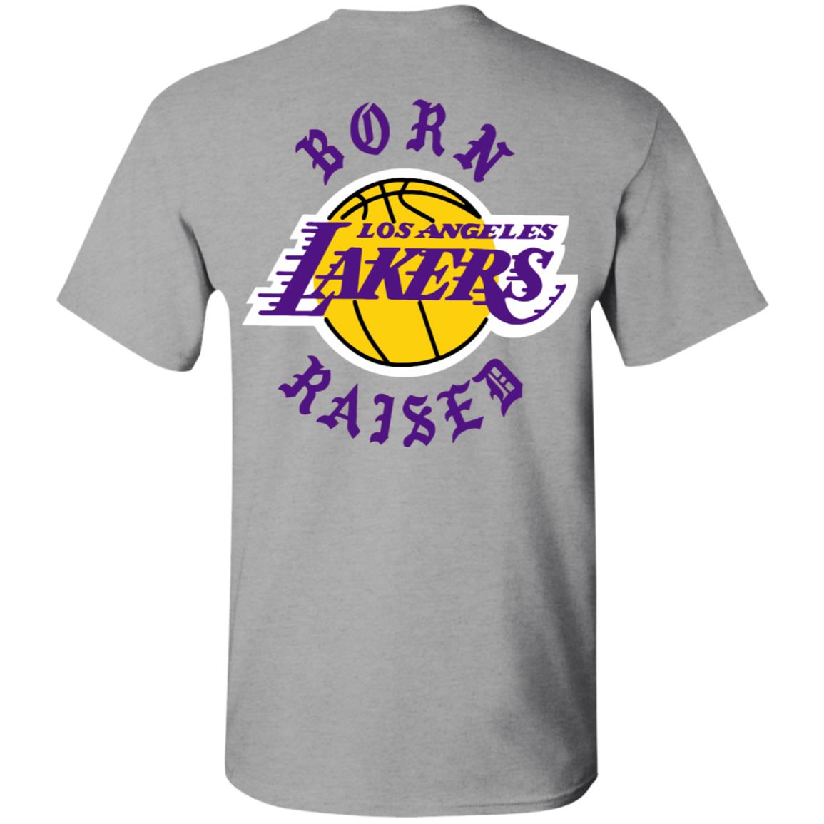 Los Angeles Lakers New Era Born x Raised Heavyweight T-Shirt - White