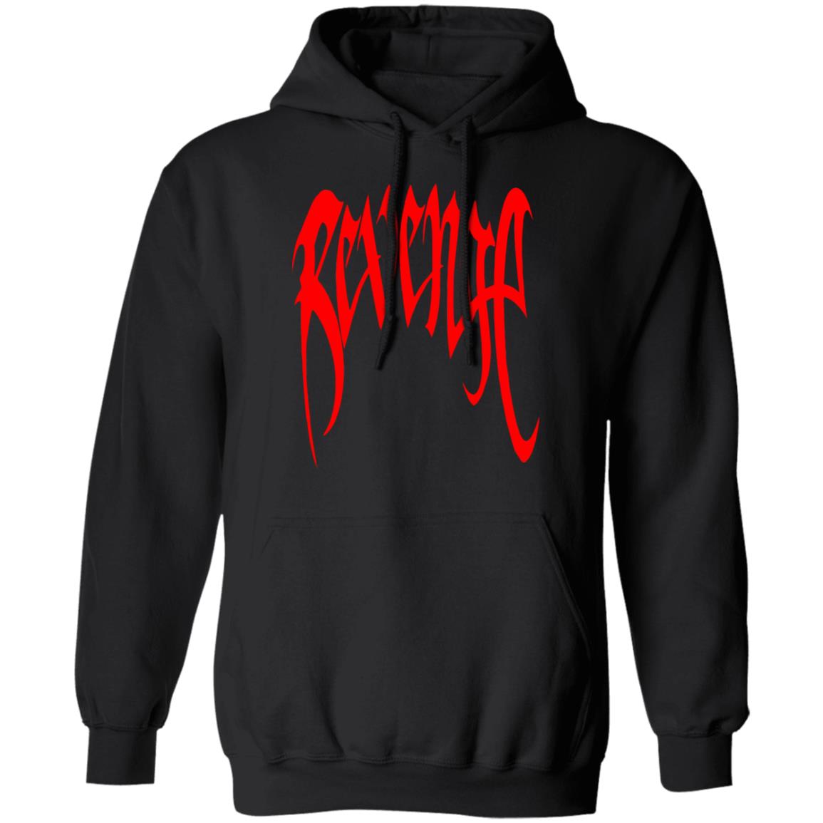 black and red revenge hoodie