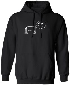 Rex orange county merch pony black hoodie