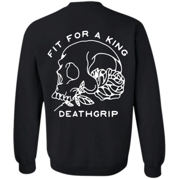 Fit for a king merch Deathgrip Skull Black Hoodie