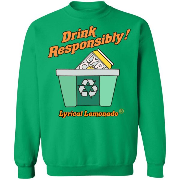 Lyrical Lemonade Hoodie The Drink Responsibly Hoodie in Kelly Green