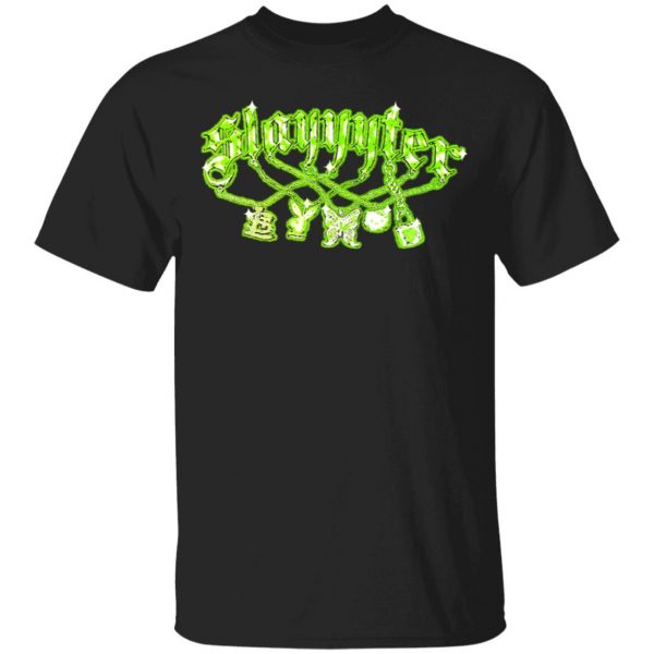 Slayyyter Merch Slime Green Chain Tee