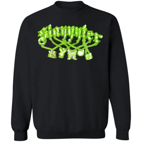 Slayyyter Merch Slime Green Chain Tee