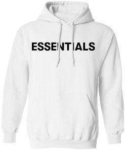 Fear of god essentials hoodie white