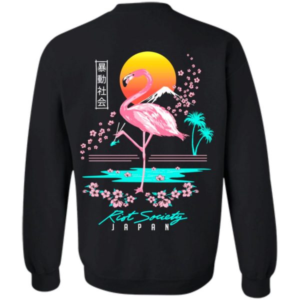 Riot Society Flamingo Blossom Mens Hoodie