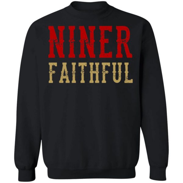 San Francisco Distressed Red n’ Gold Football Niner Faithful T-Shirt