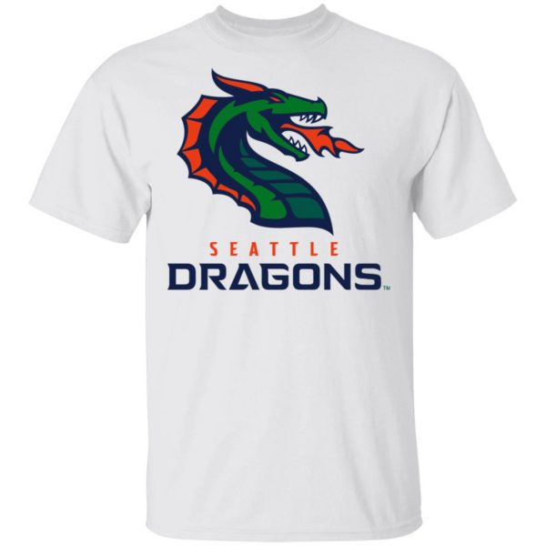 Xfl Merch Seattle Dragons Official Team Logo T-Shirt