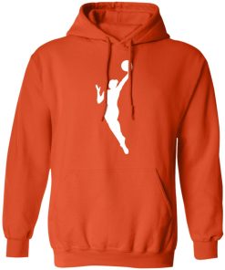 Wnba logo pullover hoodie orange