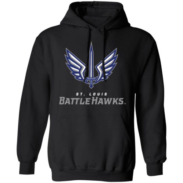 Xfl Merch St Louis BattleHawks Official Team Logo Black T-Shirt