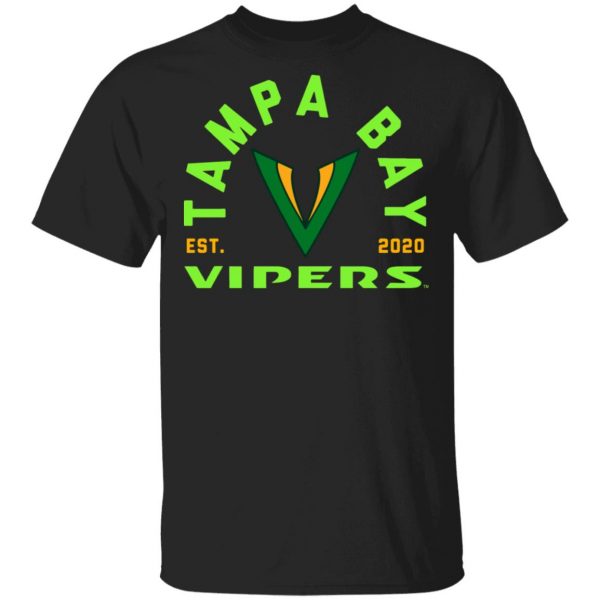 Xfl Merch Tampa Bay Vipers Est 2020 Arch T-Shirt