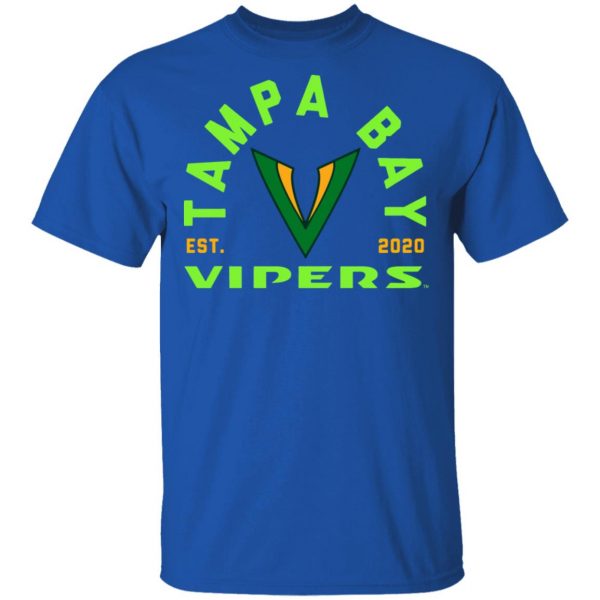 Xfl Merch Tampa Bay Vipers Est 2020 Arch T-Shirt