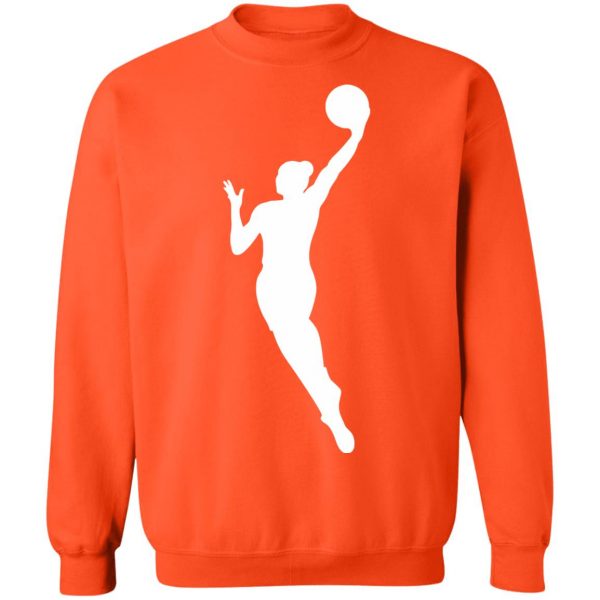 Wnba logo pullover hoodie orange