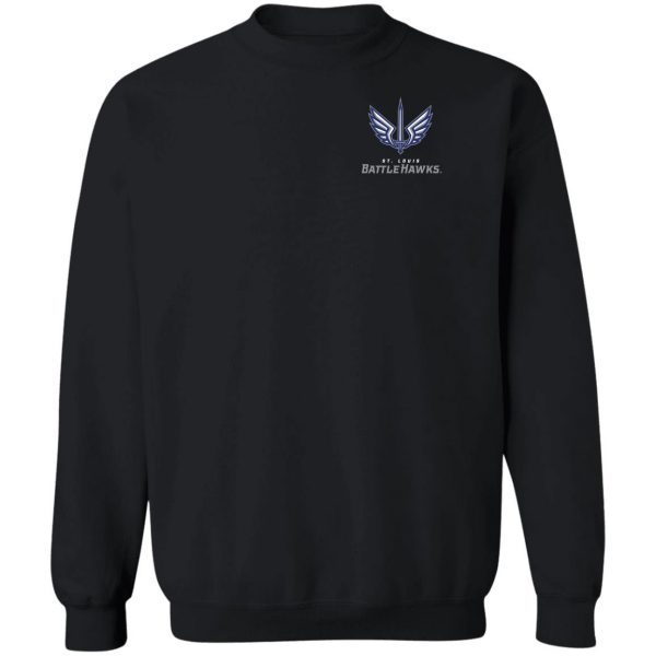 Xfl Merch St Louis BattleHawks Official Team Logo T-Shirt Black