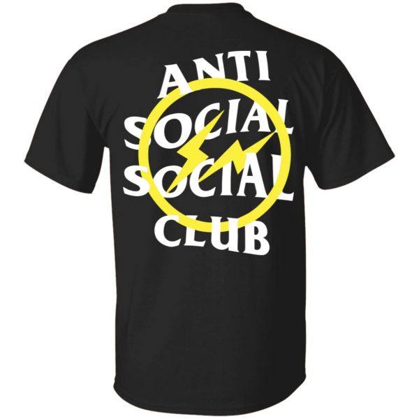 Anti Social Social Club Fragment Yellow Bolt Hoodie Black