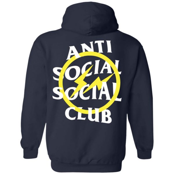Anti Social Social Club Fragment Yellow Bolt Hoodie Black