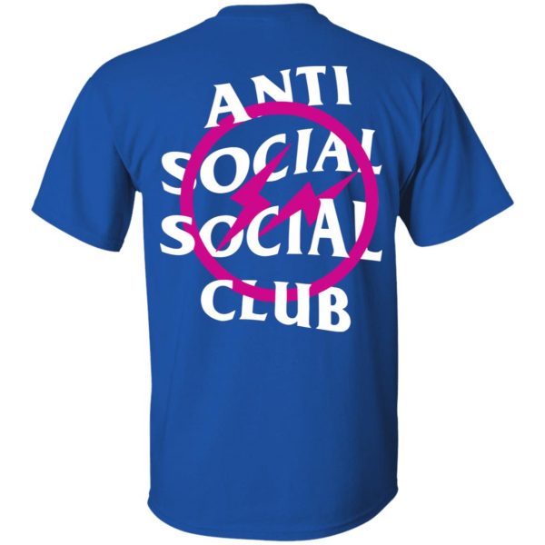 Anti Social Social Club Fragment Pink Bolt Hoodie Black