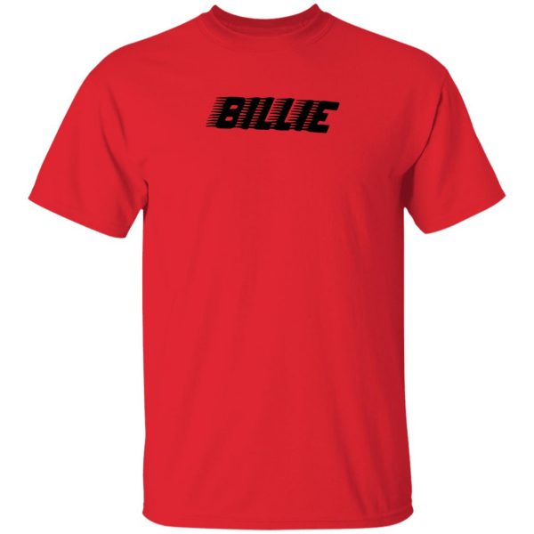 Billie eilish t shirt racer logo red t-shirt