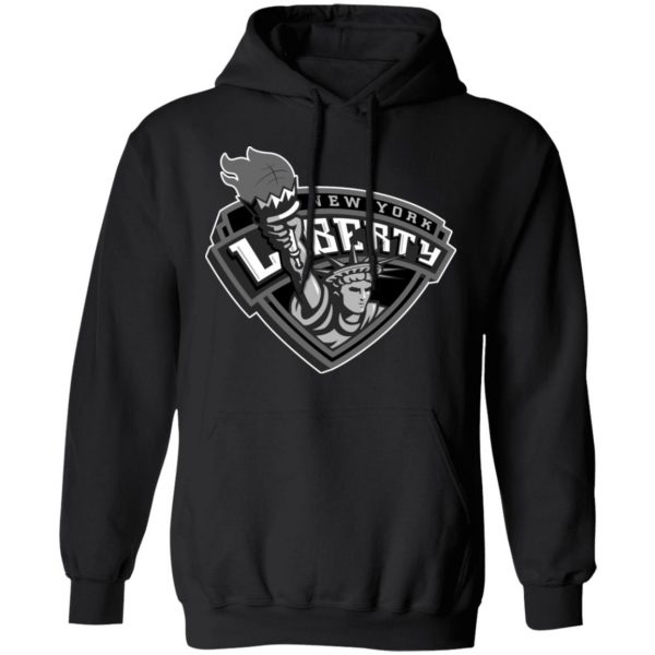 Wnba Hoodie New York Liberty Logo Black Hoodie