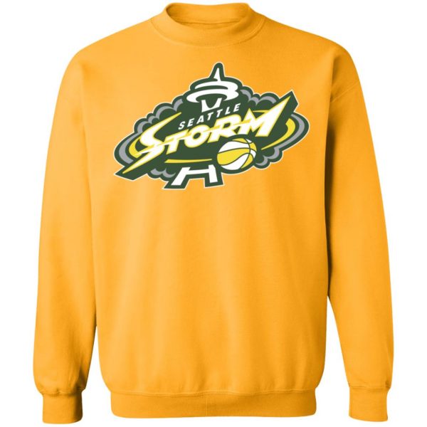 Wnba Hoodie Seattle Storm Yellow Primary Logo Pullover Hoodie
