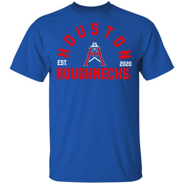 Xfl Merch Houston Roughnecks Est 2020 Arch T-Shirt