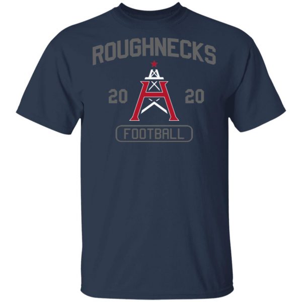 Xfl Merch Houston Roughnecks Long Sleeve Navy Shirt
