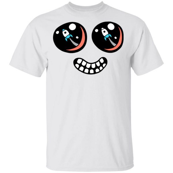 Dantdm Merch DanTDM White T-Shirt Rocket Blast Eyes