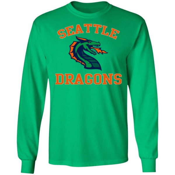 Xfl Merch Seattle Dragons Arch Logo T-Shirt