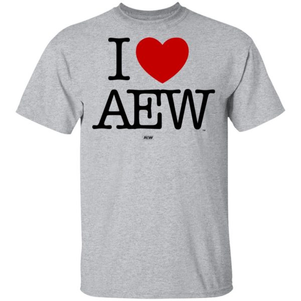 Aew Merch All Elite Wrestling I love AEW White Shirt