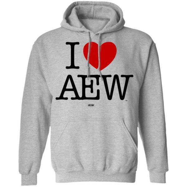 Aew Merch All Elite Wrestling I love AEW White Shirt