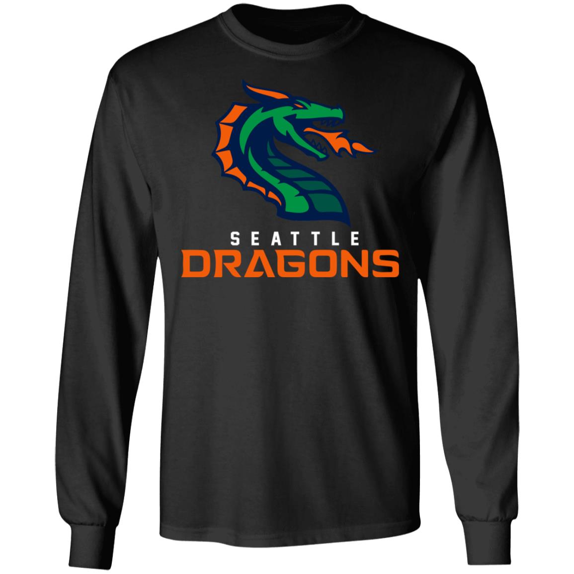 Xfl Merch Seattle Dragons Official Team Logo T-Shirt - Tipatee
