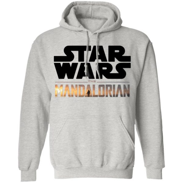 Baby Yoda mecrchThe Mandalorian Mandalorian Title T-Shirt White