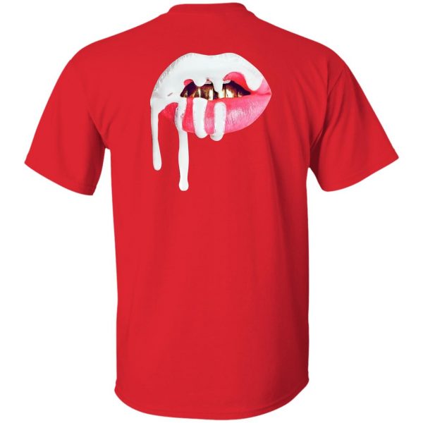 The Kylie Jenner Lips Satin Hoodie Red