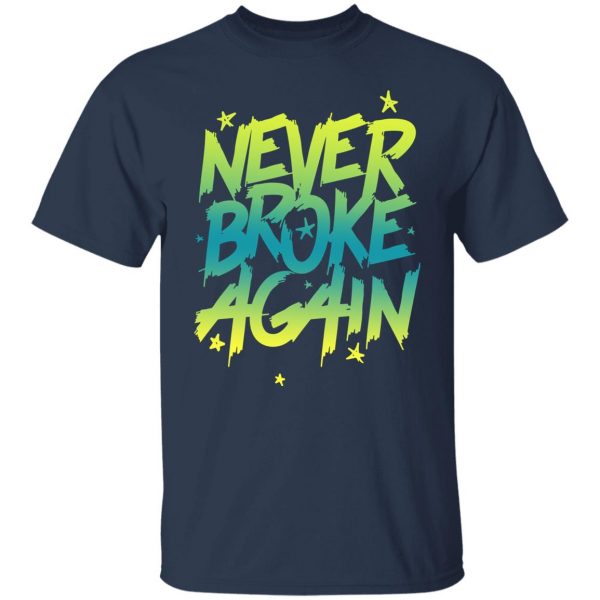 Never Broke Again Hoodie Faded Yellow Blue T-Shirt