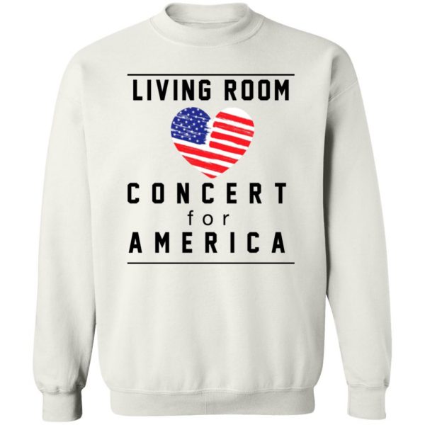 Living Room Concert AMERICA US Flag Heart T Shirt