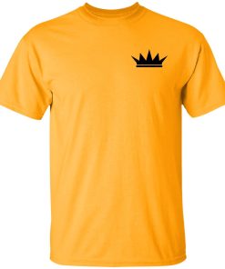 Rittz Merch Yellow T-Shirt With Black Crown Pocket Print