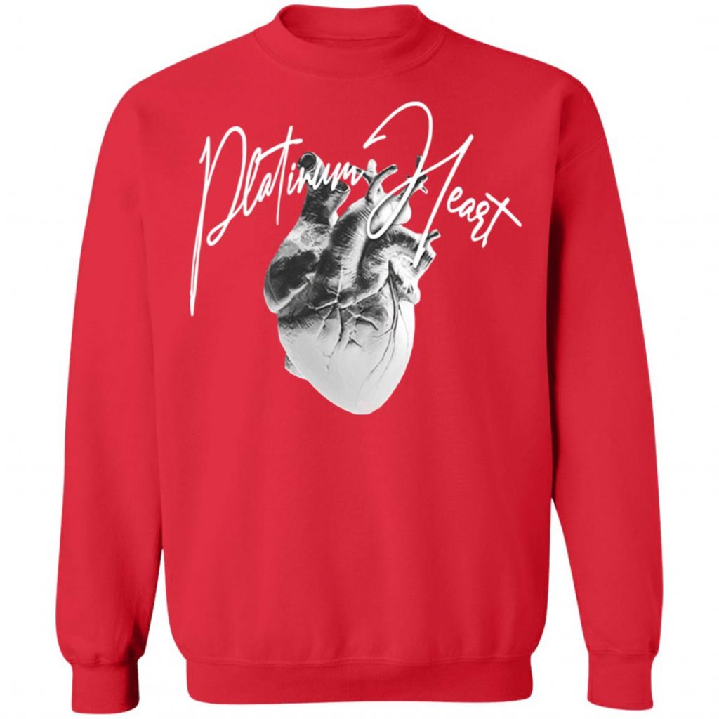 Toosii Merch Platinum Heart Red Hoodie - Tipatee