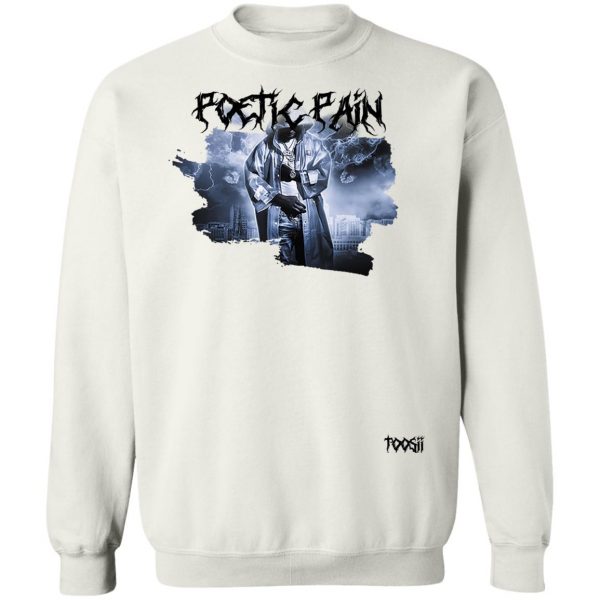 Toosii Merch Poetic Pain Album Art White T-Shirt