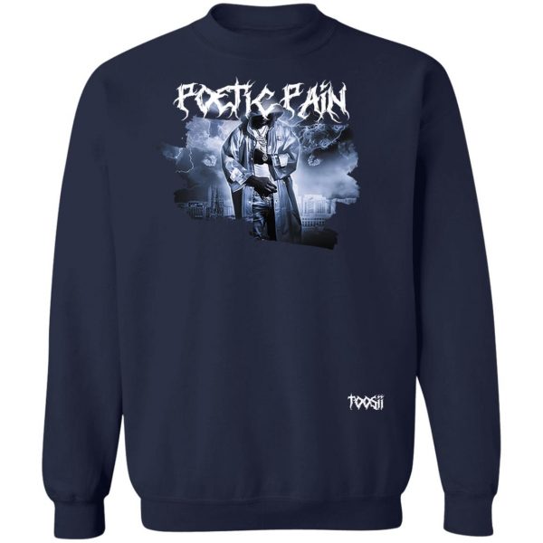 Toosii Merch Poetic Pain Album Art Black T-Shirt