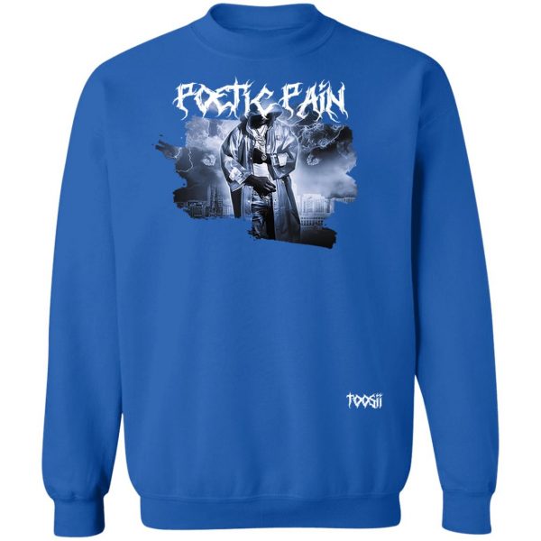 Toosii Merch Poetic Pain Album Art Black T-Shirt