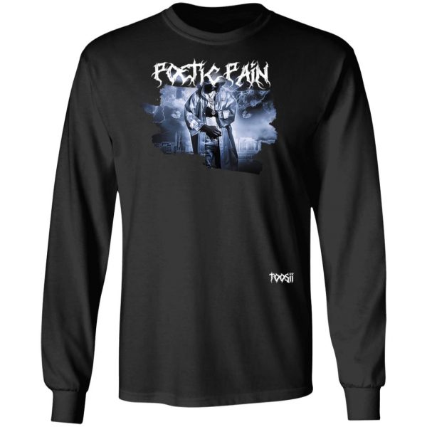 Toosii Merch Poetic Pain Album Art Black T-Shirt