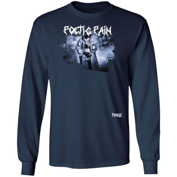 Toosii Merch Poetic Pain Album Art Black T-Shirt