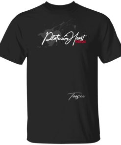 Toosii Merch Platinum Heart Splatter Black T-Shirt