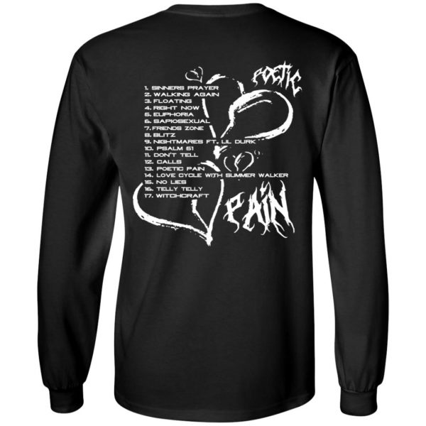 Toosii Merch Poetic Pain Tracklist Black Hoodie