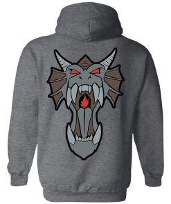 Runescape Merch Draconic Visage Hoodie Grey