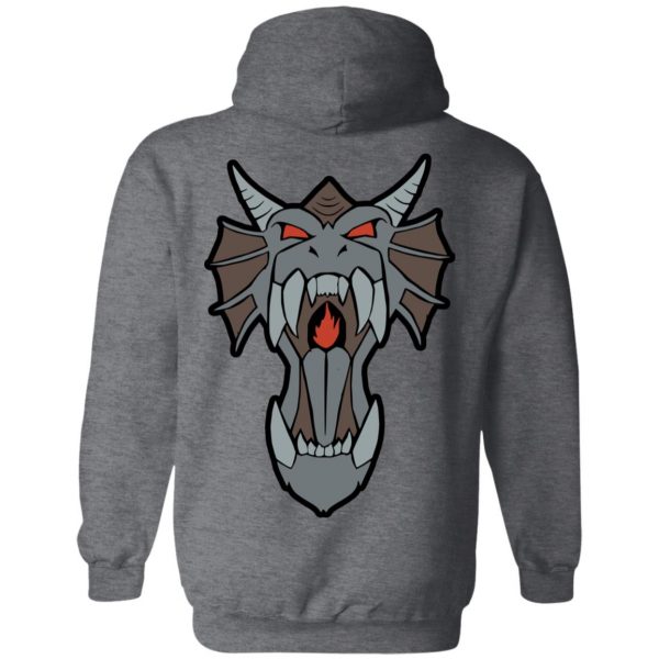 Runescape Merch Draconic Visage Hoodie Grey