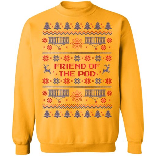 Crooked Merch Friend Of The Pod Holiday Sweater