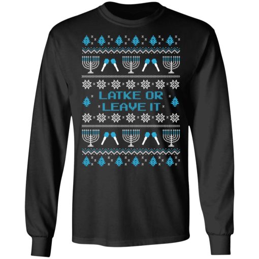 Crooked Merch Latke Or Leave It Holiday Sweater