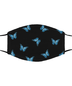 Phora Merch Blue Butterfly Facial Black Mask