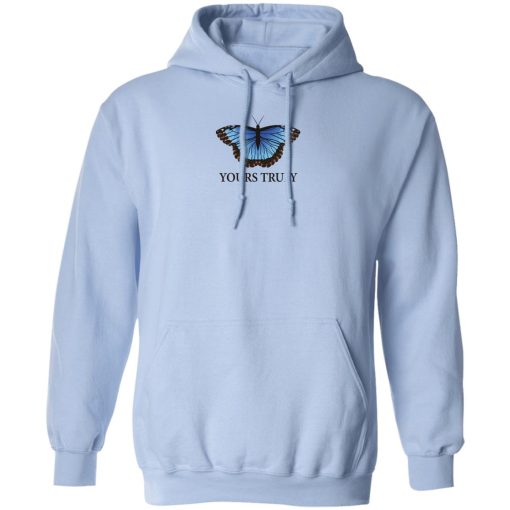 Phora Merch Yours Truly Blue Butterfly White Hoodie