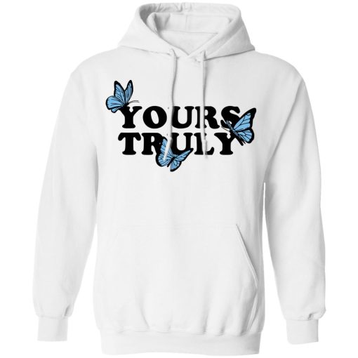 Phora Merch Yours Truly Butterflies White Hoodie